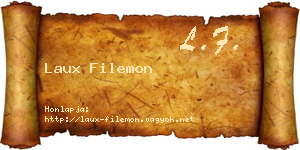 Laux Filemon névjegykártya